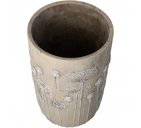 Κασπώ ArteLibre Λουλούδια Ιβουάρ Τσιμέντο 18x18x30cm