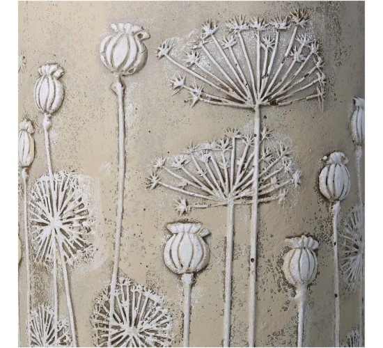 Κασπώ ArteLibre Λουλούδια Ιβουάρ Τσιμέντο 18x18x30cm