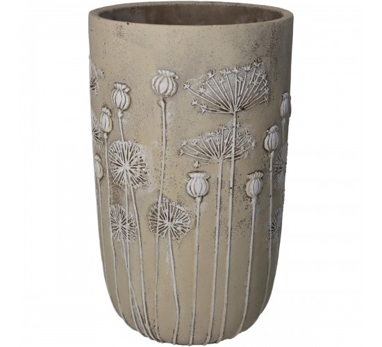 Κασπώ ArteLibre Λουλούδια Ιβουάρ Τσιμέντο 18x18x30cm