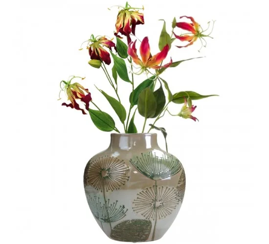 Βάζο Οβάλ Taupe Κεραμικό 23x12x24cm Βάζο Οβάλ Taupe Κεραμικό 23x12x24cm