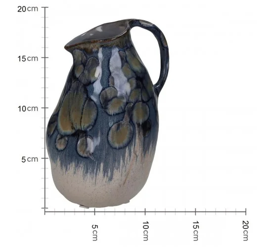 Βάζο Μπλε Κεραμικό 13.5x11.5x19cm Βάζο Μπλε Κεραμικό 13.5x11.5x19cm
