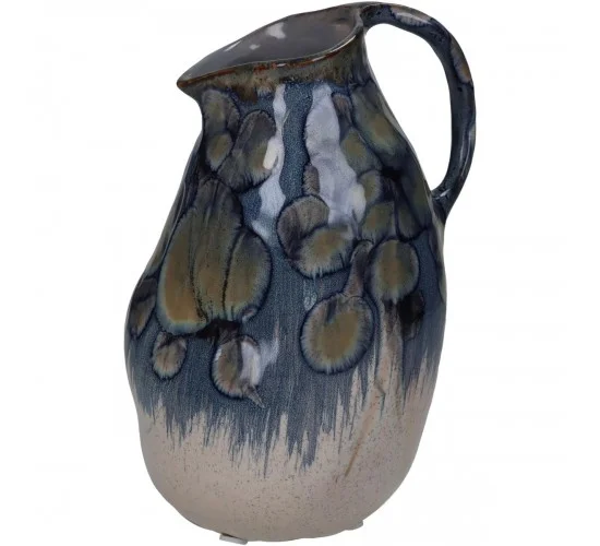 Βάζο Μπλε Κεραμικό 13.5x11.5x19cm Βάζο Μπλε Κεραμικό 13.5x11.5x19cm