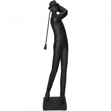 Διακοσμητικό ArteLibre Παίχτης Του Γκολφ Μαύρο Polyresin 12x9x39cm