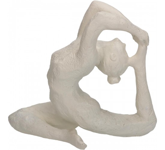 Διακοσμητικό ArteLibre Γυναίκα Κάνει Γιόγκα Ιβουάρ Polyresin 21.5x9.7x18.5cm