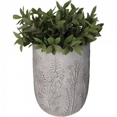 Κασπώ ArteLibre Λουλούδι Γκρι Τσιμέντο 18.5x18.5x25cm