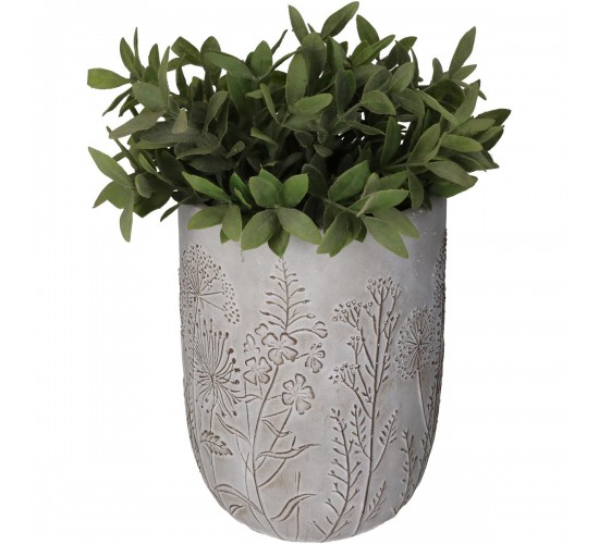 Κασπώ ArteLibre Λουλούδι Γκρι Τσιμέντο 18.5x18.5x25cm