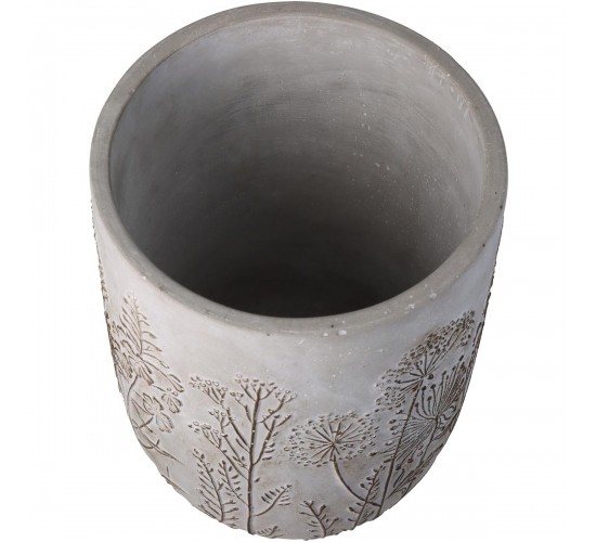 Κασπώ ArteLibre Λουλούδι Γκρι Τσιμέντο 18.5x18.5x25cm