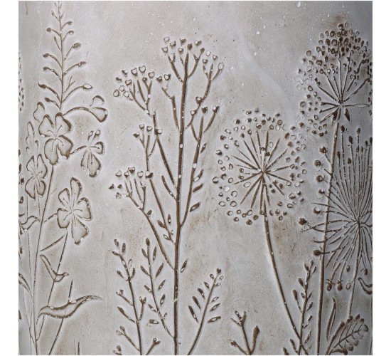 Κασπώ ArteLibre Λουλούδι Γκρι Τσιμέντο 18.5x18.5x25cm