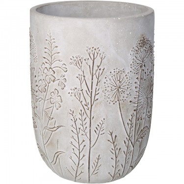 Κασπώ ArteLibre Λουλούδι Γκρι Τσιμέντο 18.5x18.5x25cm