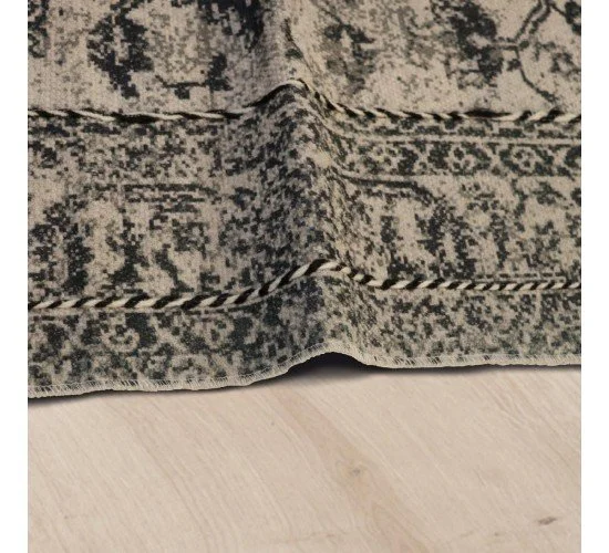 Χαλί Vintage Γκρι Βαμβακερό 120x180cm Χαλί Vintage Γκρι Βαμβακερό 120x180cm