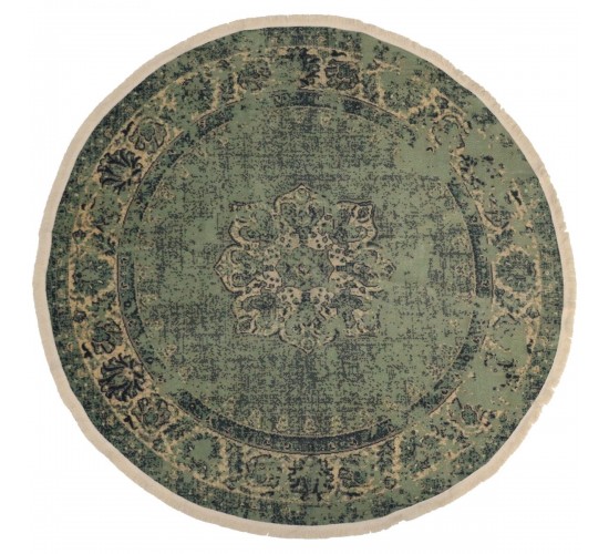 Χαλί ArteLibre Vintage Πράσινο Βαμβακερό 120x120cm