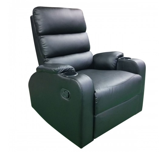 Πολυθρόνα ArteLibre Relax HEDER Μαύρο PU 80x78x98cm Πολυθρόνα ArteLibre Relax HEDER Μαύρο PU 80x78x98cm