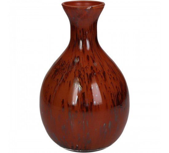 Βάζο Κόκκινο Γυαλί 16x16x25cm Βάζο Κόκκινο Γυαλί 16x16x25cm