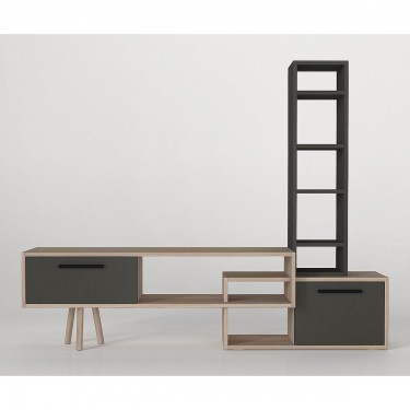 Σύνθετο ArteLibre NEVADA Cordoba/Ανθρακί Μοριοσανίδα 167x29.8x133.5cm