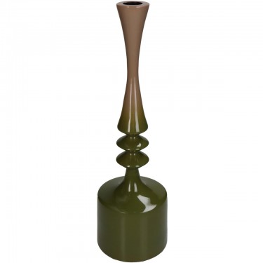 Κηροπήγιο ArteLibre Πράσινο Αλουμίνιο 10x10x33cm