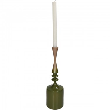Κηροπήγιο ArteLibre Πράσινο Αλουμίνιο 11x11x38cm