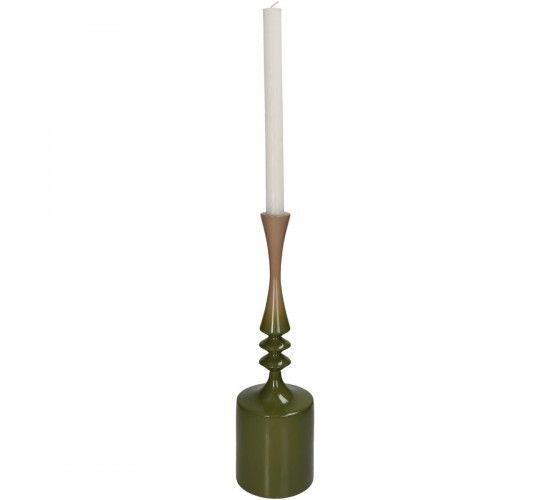 Κηροπήγιο ArteLibre Πράσινο Αλουμίνιο 11x11x38cm