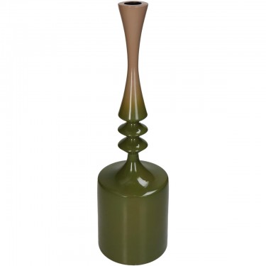 Κηροπήγιο ArteLibre Πράσινο Αλουμίνιο 11x11x38cm