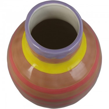 Βάζο ArteLibre Με Ρίγες Ροζ Δολομίτης 17.5x17.5x24.5cm