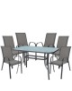 Σετ Τραπεζαρία Κήπου ArteLibre SUN Μέταλλο Γκρι Με 6 Πολυθρόνες 14990105
