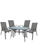 Σετ Τραπεζαρία Κήπου ArteLibre SUN Μέταλλο Γκρι Με 4 Πολυθρόνες 14990109