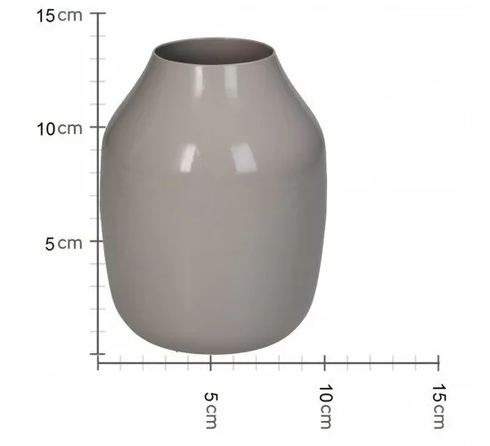 Βάζο Μπεζ Μέταλλο 11x11x14cm Βάζο Μπεζ Μέταλλο 11x11x14cm