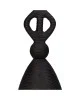 Κηροπήγιο Μαύρο Αλουμίνιο 11.5x11.5x27cm Κηροπήγιο Μαύρο Αλουμίνιο 11.5x11.5x27cm