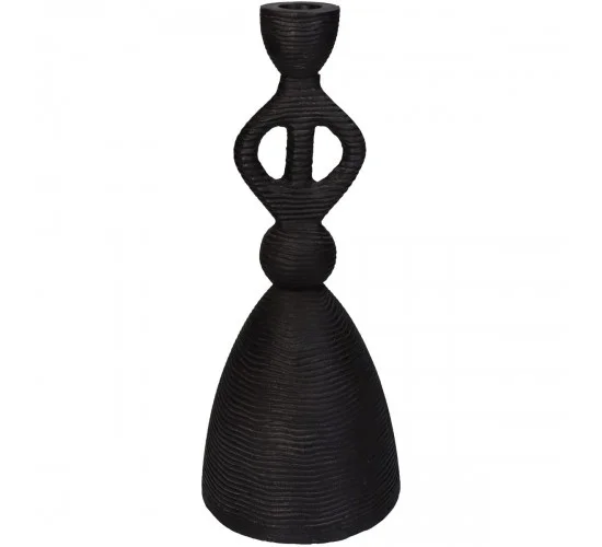 Κηροπήγιο Μαύρο Αλουμίνιο 11.5x11.5x27cm Κηροπήγιο Μαύρο Αλουμίνιο 11.5x11.5x27cm