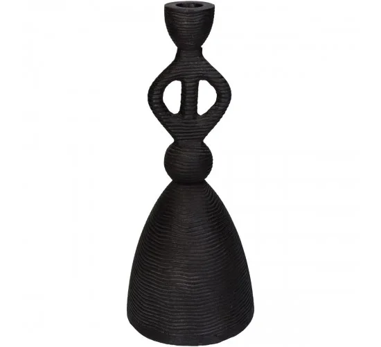 Κηροπήγιο Μαύρο Αλουμίνιο 11.5x11.5x27cm Κηροπήγιο Μαύρο Αλουμίνιο 11.5x11.5x27cm