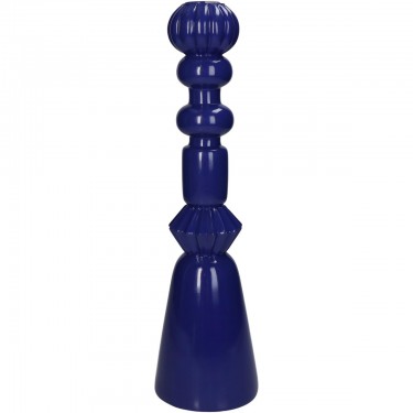 Κηροπήγιο ArteLibre Μπλε Polyresin 10x10x35cm