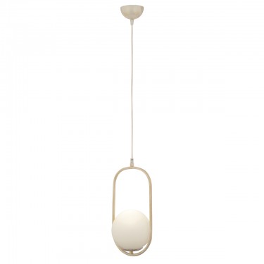 Φωτιστικό Κρεμαστό ArteLibre LORN Λευκό Μέταλλο/Γυαλί 17x90cm