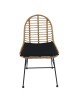 Καρέκλα Κήπου ArteLibre ACCIUS Φυσικό/Μαύρο Μέταλλο/Rattan 49x56x84cm Καρέκλα Κήπου ArteLibre ACCIUS Φυσικό/Μαύρο Μέταλλο/Rattan 49x56x84cm