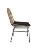 Καρέκλα Κήπου ArteLibre ACCIUS Φυσικό/Μαύρο Μέταλλο/Rattan 49x56x84cm Καρέκλα Κήπου ArteLibre ACCIUS Φυσικό/Μαύρο Μέταλλο/Rattan 49x56x84cm