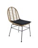 Καρέκλα Κήπου ArteLibre ACCIUS Φυσικό/Μαύρο Μέταλλο/Rattan 49x56x84cm Καρέκλα Κήπου ArteLibre ACCIUS Φυσικό/Μαύρο Μέταλλο/Rattan 49x56x84cm
