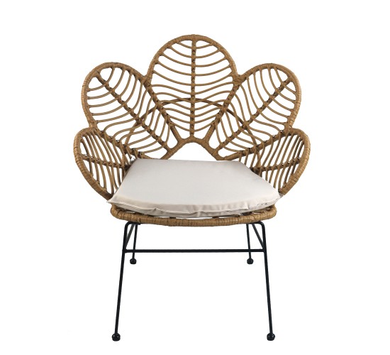 Καρέκλα Κήπου ArteLibre ALFIUS Φυσικό/Μαύρο Μέταλλο/Rattan 72x62x86cm Καρέκλα Κήπου ArteLibre ALFIUS Φυσικό/Μαύρο Μέταλλο/Rattan 72x62x86cm