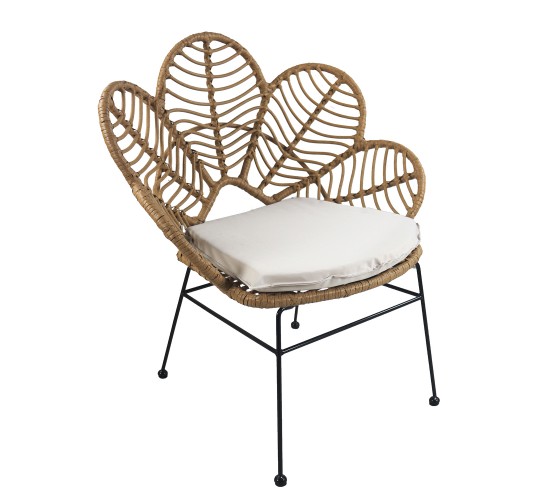Καρέκλα Κήπου ArteLibre ALFIUS Φυσικό/Μαύρο Μέταλλο/Rattan 72x62x86cm Καρέκλα Κήπου ArteLibre ALFIUS Φυσικό/Μαύρο Μέταλλο/Rattan 72x62x86cm