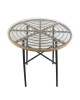 Τραπέζι Κήπου ArteLibre APPIUS Φυσικό/Μαύρο Μέταλλο/Rattan/Γυαλί 70x70x74cm Τραπέζι Κήπου ArteLibre APPIUS Φυσικό/Μαύρο Μέταλλο/Rattan/Γυαλί 70x70x74cm