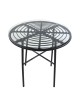 Τραπέζι Κήπου ArteLibre APPIUS Μαύρο Μέταλλο/Rattan/Γυαλί 70x70x74cm Τραπέζι Κήπου ArteLibre APPIUS Μαύρο Μέταλλο/Rattan/Γυαλί 70x70x74cm