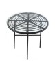Τραπέζι Κήπου ArteLibre APPIUS Μαύρο Μέταλλο/Rattan/Γυαλί 70x70x74cm Τραπέζι Κήπου ArteLibre APPIUS Μαύρο Μέταλλο/Rattan/Γυαλί 70x70x74cm