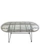 Τραπέζι Κήπου ARRIUS Γκρι/Μαύρο Μέταλλο/Rattan/Γυαλί 100x45x46cm Τραπέζι Κήπου ARRIUS Γκρι/Μαύρο Μέταλλο/Rattan/Γυαλί 100x45x46cm