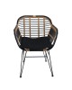 Καρέκλα Κήπου ArteLibre ATINIUS Φυσικό/Μαύρο Μέταλλο/Rattan 58x62x82cm Καρέκλα Κήπου ArteLibre ATINIUS Φυσικό/Μαύρο Μέταλλο/Rattan 58x62x82cm