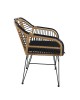 Καρέκλα Κήπου ArteLibre ATINIUS Φυσικό/Μαύρο Μέταλλο/Rattan 58x62x82cm Καρέκλα Κήπου ArteLibre ATINIUS Φυσικό/Μαύρο Μέταλλο/Rattan 58x62x82cm