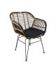 Καρέκλα Κήπου ArteLibre ATINIUS Φυσικό/Μαύρο Μέταλλο/Rattan 58x62x82cm Καρέκλα Κήπου ArteLibre ATINIUS Φυσικό/Μαύρο Μέταλλο/Rattan 58x62x82cm