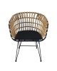 Καρέκλα Κήπου ArteLibre AULIUS Φυσικό/Μαύρο Μέταλλο/Rattan 57x60x78.5cm Καρέκλα Κήπου ArteLibre AULIUS Φυσικό/Μαύρο Μέταλλο/Rattan 57x60x78.5cm