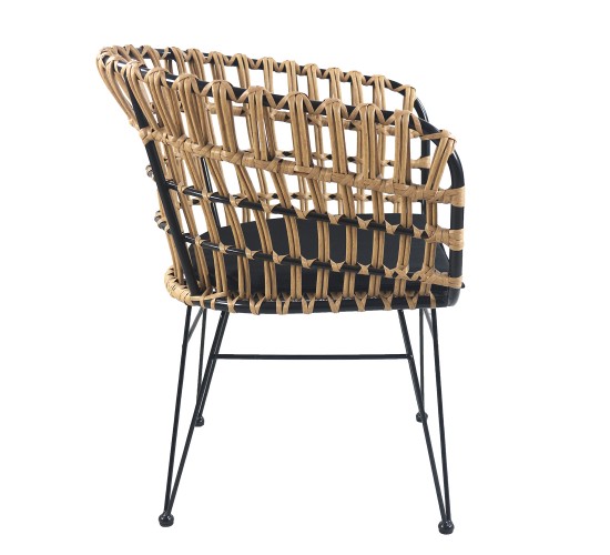 Καρέκλα Κήπου ArteLibre AULIUS Φυσικό/Μαύρο Μέταλλο/Rattan 57x60x78.5cm Καρέκλα Κήπου ArteLibre AULIUS Φυσικό/Μαύρο Μέταλλο/Rattan 57x60x78.5cm