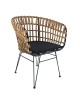 Καρέκλα Κήπου ArteLibre AULIUS Φυσικό/Μαύρο Μέταλλο/Rattan 57x60x78.5cm Καρέκλα Κήπου ArteLibre AULIUS Φυσικό/Μαύρο Μέταλλο/Rattan 57x60x78.5cm