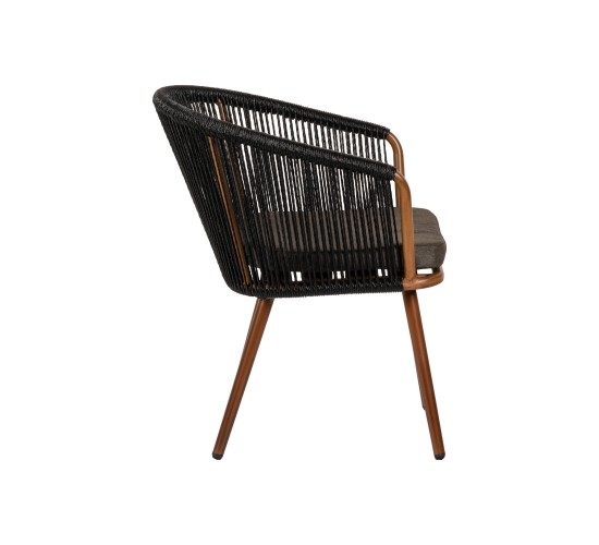Πολυθρόνα Κήπου ArteLibre LOFOI Μαύρο/Καφέ Αλουμίνιο/Rattan 60x62x81cm Πολυθρόνα Κήπου ArteLibre LOFOI Μαύρο/Καφέ Αλουμίνιο/Rattan 60x62x81cm