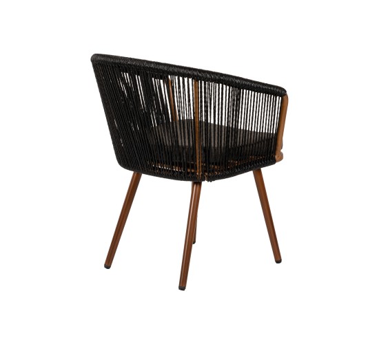 Πολυθρόνα Κήπου ArteLibre LOFOI Μαύρο/Καφέ Αλουμίνιο/Rattan 60x62x81cm Πολυθρόνα Κήπου ArteLibre LOFOI Μαύρο/Καφέ Αλουμίνιο/Rattan 60x62x81cm