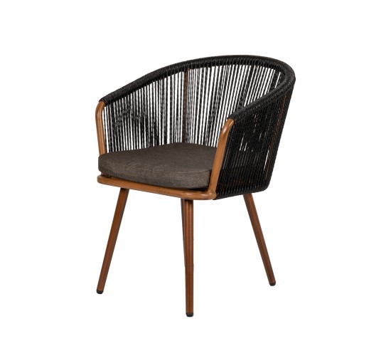 Πολυθρόνα Κήπου ArteLibre LOFOI Μαύρο/Καφέ Αλουμίνιο/Rattan 60x62x81cm Πολυθρόνα Κήπου ArteLibre LOFOI Μαύρο/Καφέ Αλουμίνιο/Rattan 60x62x81cm