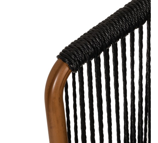 Πολυθρόνα Κήπου ArteLibre LOFOI Μαύρο/Καφέ Αλουμίνιο/Rattan 60x62x81cm Πολυθρόνα Κήπου ArteLibre LOFOI Μαύρο/Καφέ Αλουμίνιο/Rattan 60x62x81cm